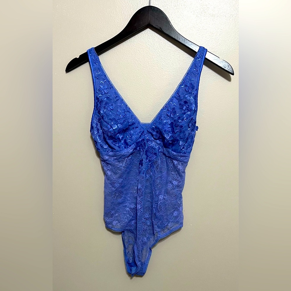 Soma Bodysuit Lingerie Purple Adjustable Straps & Snap Closure Teddy Size Small